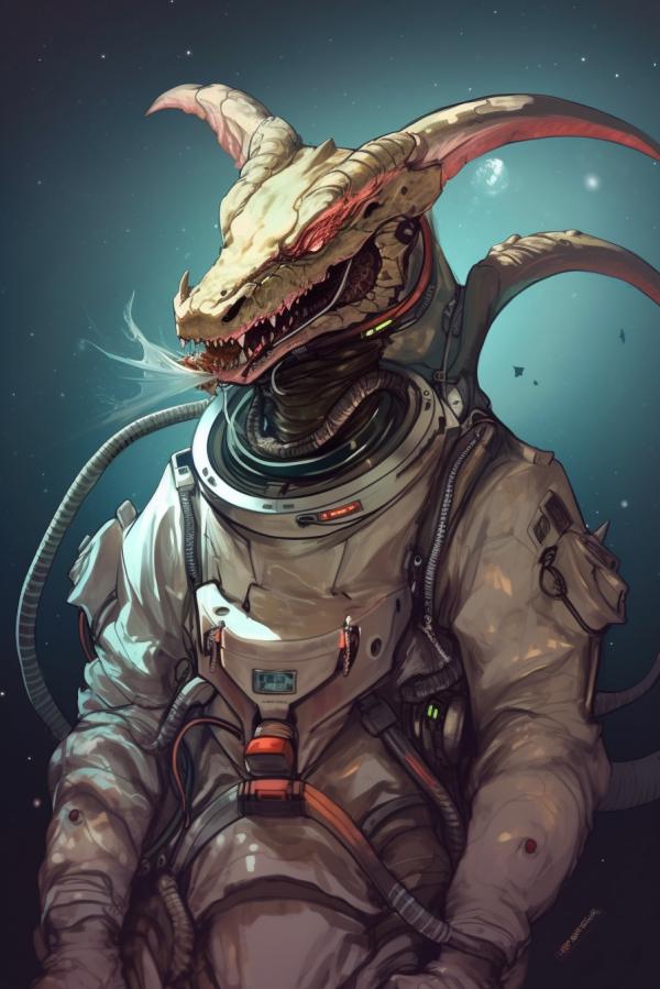 Tableau Dragon Astronaute