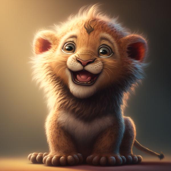 Tableau Lion Bébé