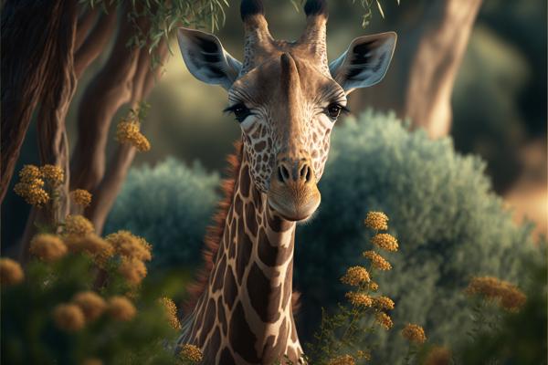 Tableau Girafe Dans Son Environnement Naturel