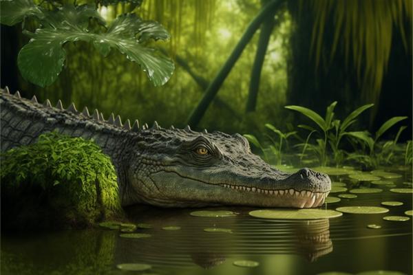 Tableau Crocodile Dans Son Environnement Naturel