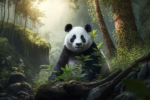Tableau Panda Dans Son Environnement Naturel