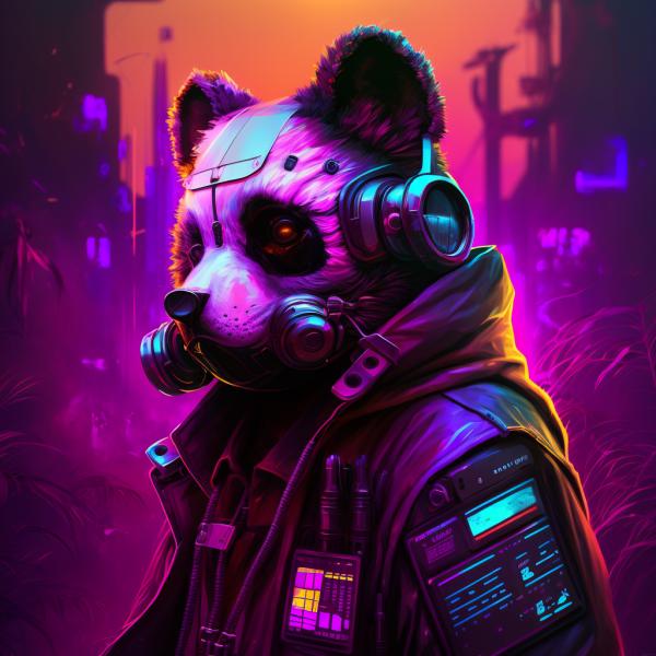Picture of Panda Synthwave