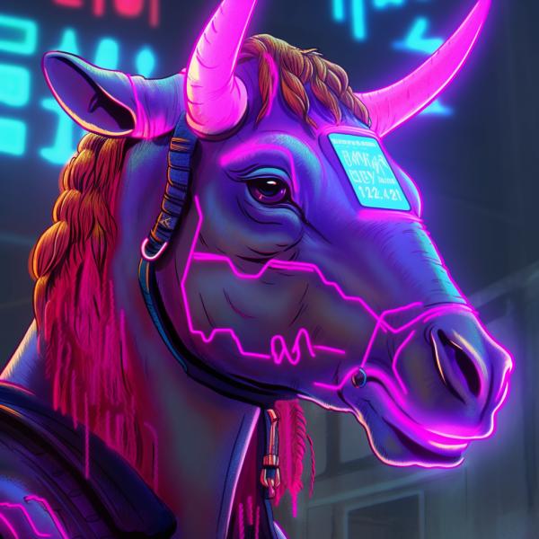 Picture of Cow Synthwave