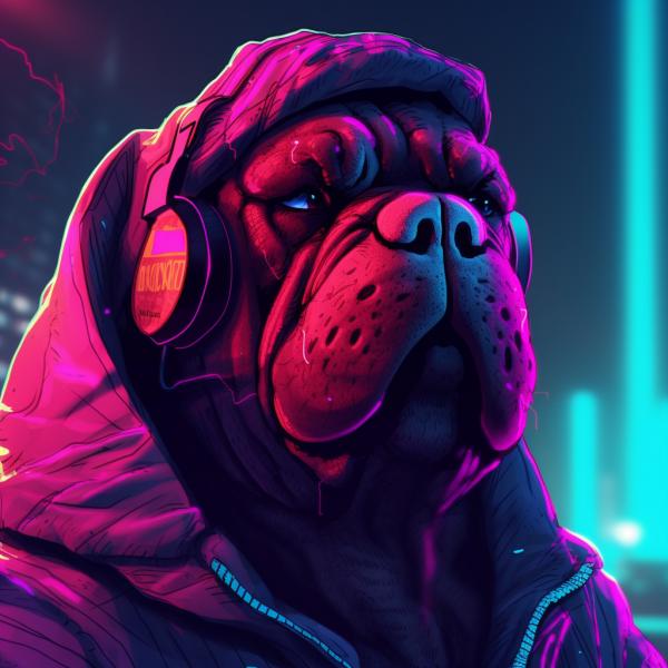 Picture of Sharpei Synthwave