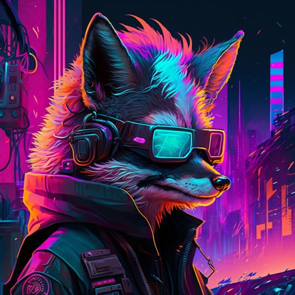 Picture of Fox Synthwave