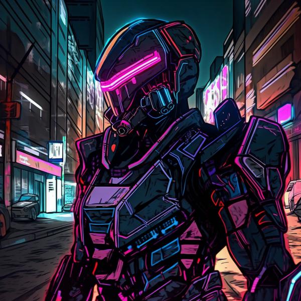 Picture of Robot Synthwave