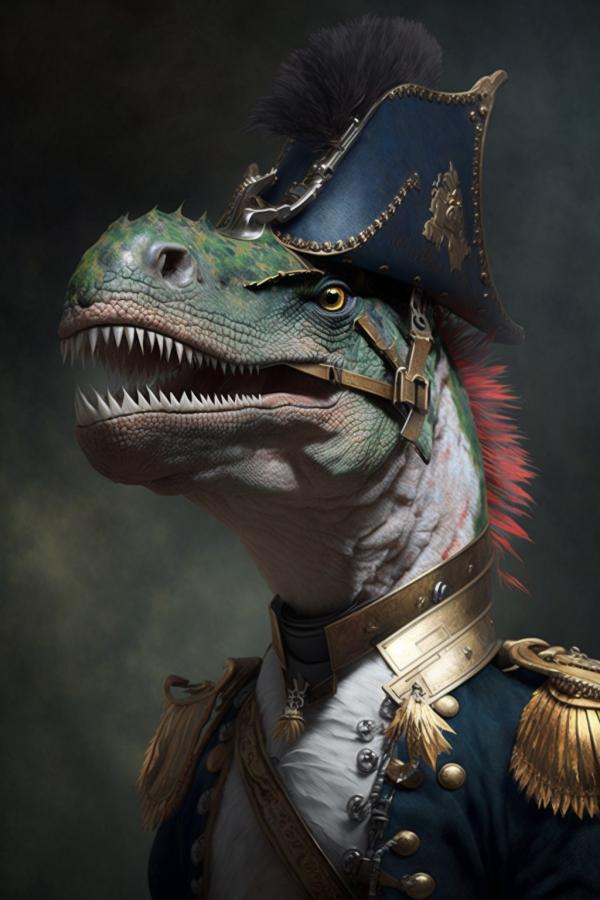 Tableau Dinosaure Soldat De Napoléon
