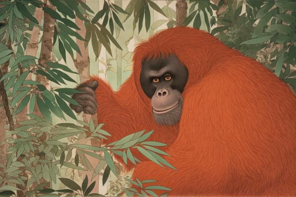 Picture of Orangutan Ukiyo-e