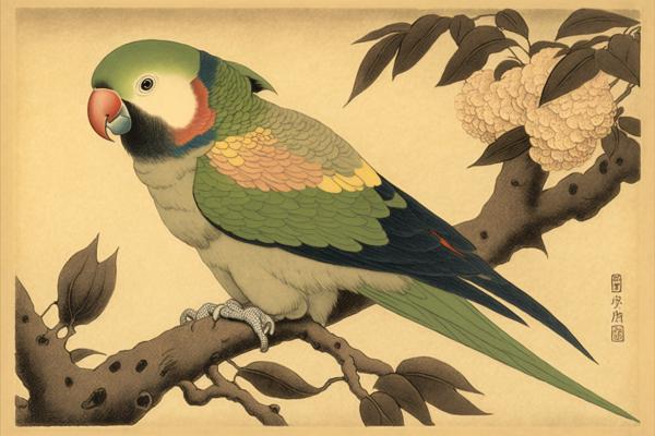 Picture of Parrot Ukiyo-e