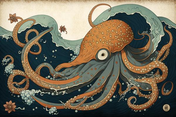 Picture of Octopus Ukiyo-e