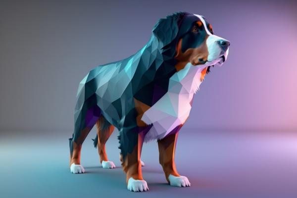 Picture of Bernese mountain dog Polygon