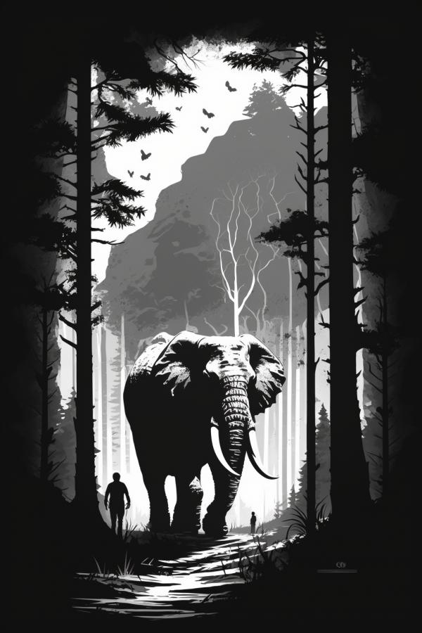 Picture of Elephant Monochrome