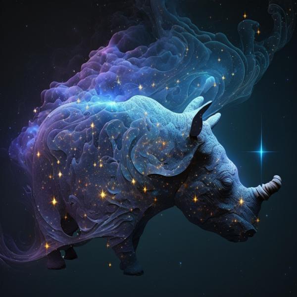 Tableau Rhinocéros Galaxie