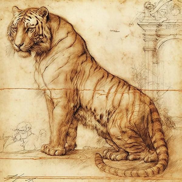 Tableau Tigre Léonard De Vinci