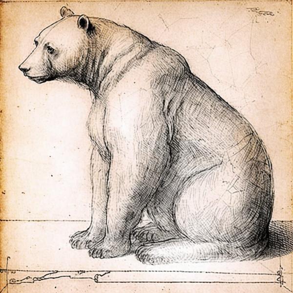 Picture of Bear Leonardo Da Vinci