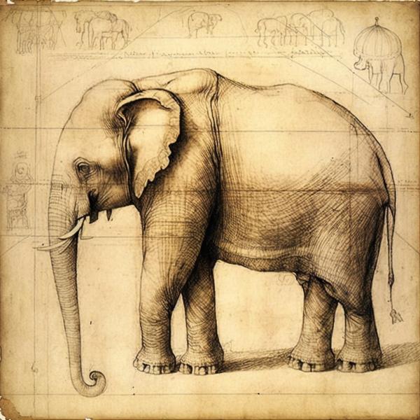 Picture of Elephant Leonardo Da Vinci