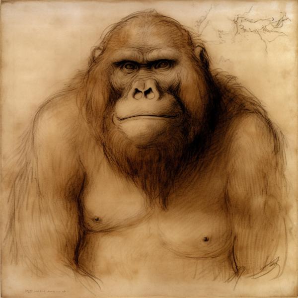 Tableau Orang-outan Léonard De Vinci