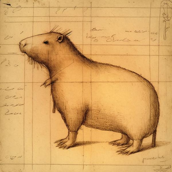 Picture of Capybara Leonardo Da Vinci