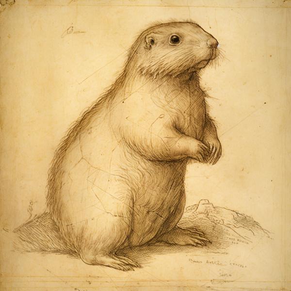 Tableau Marmotte Léonard De Vinci