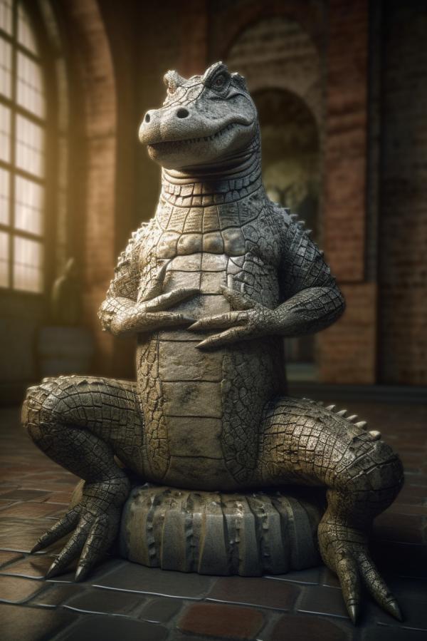 Tableau Crocodile Yoga