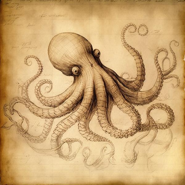 Picture of Octopus Leonardo Da Vinci