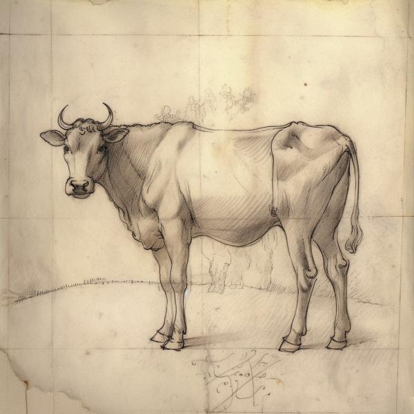 Tableau Vache Léonard De Vinci