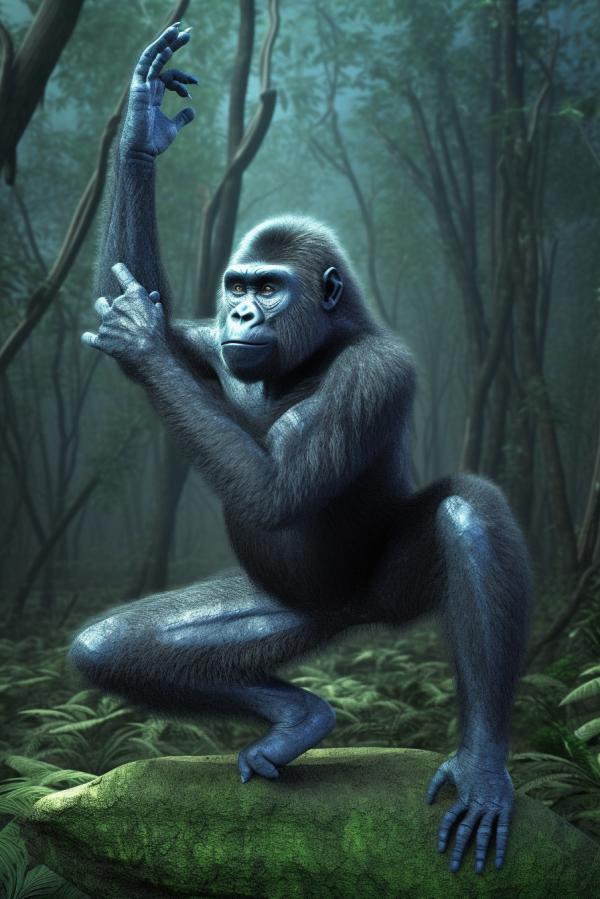 Tableau Gorille Yoga