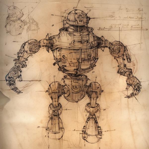 Tableau Robot Léonard De Vinci
