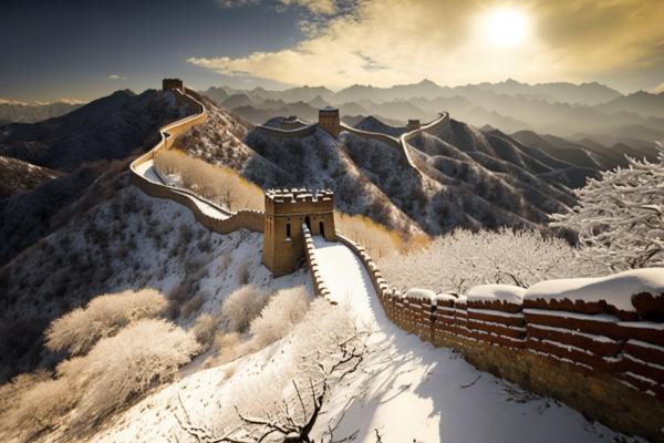 Tableau La Grande Muraille de Chine Hiver