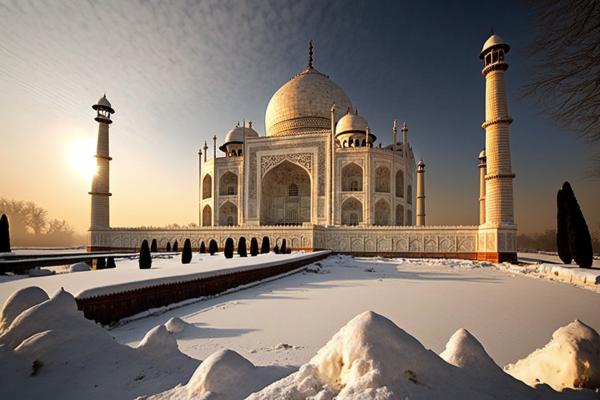Tableau Taj Mahal Hiver