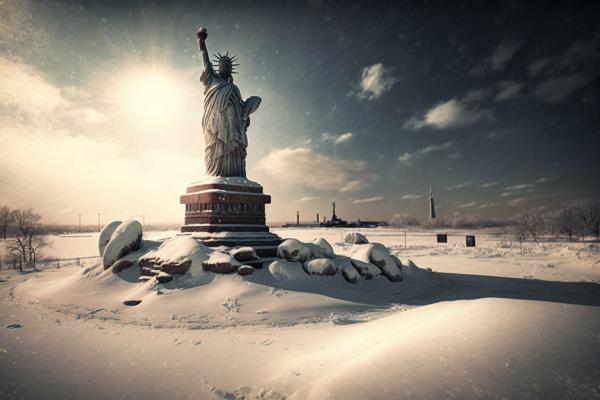 Picture of Statue of Liberty Winter