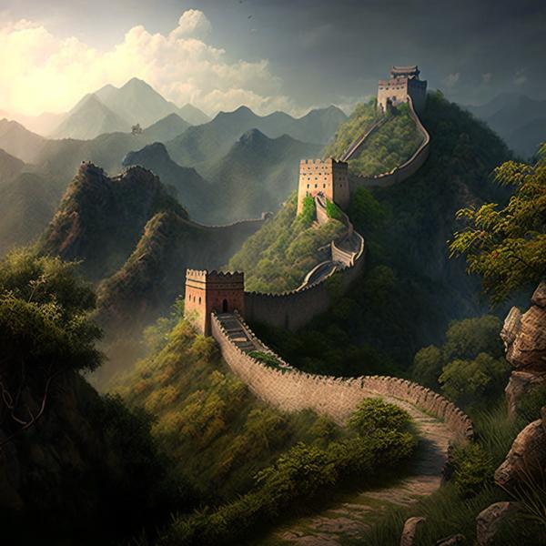 Tableau La Grande Muraille de Chine été