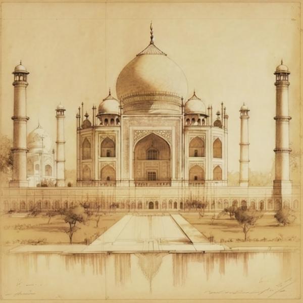 Picture of Taj Mahal Leonardo Da Vinci