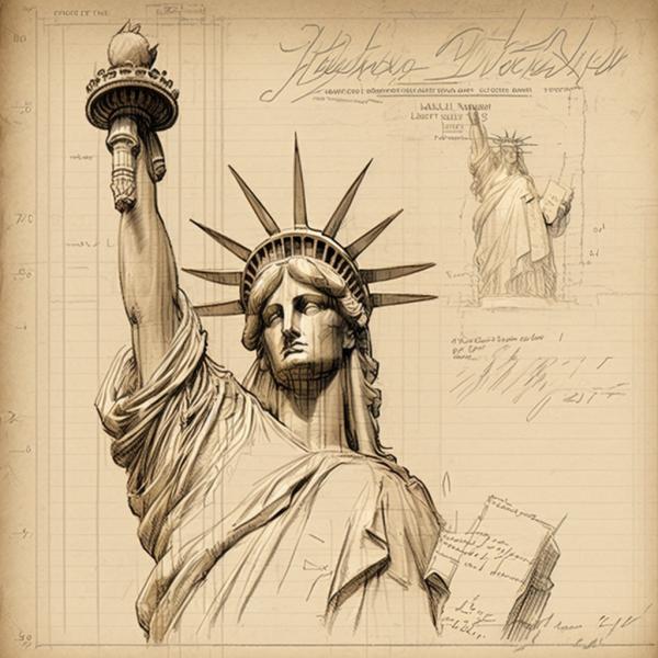 Picture of Statue of Liberty Leonardo Da Vinci