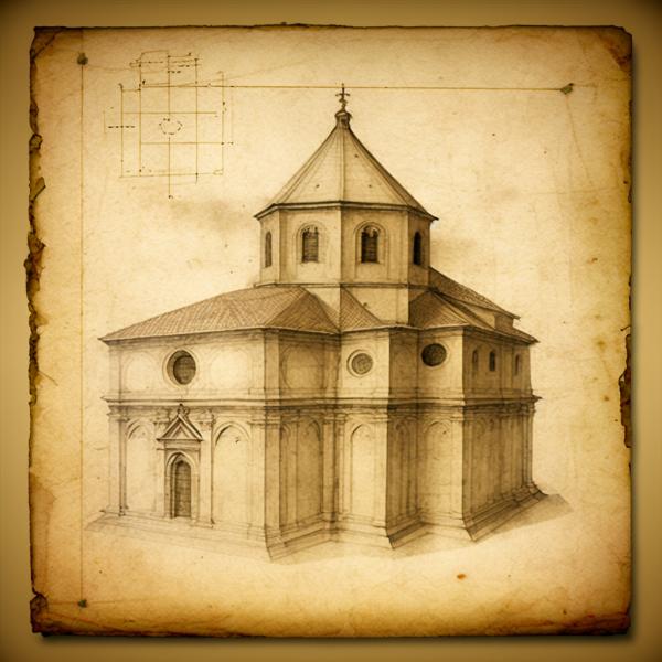 Tableau église Léonard De Vinci