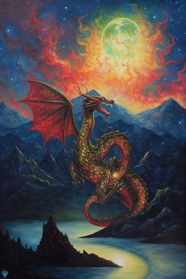 Tableau Dragon Mystique