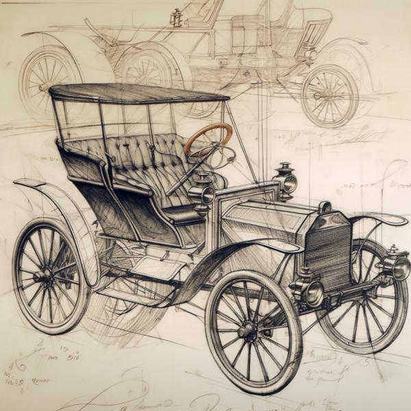 Tableau Ford Model T Léonard De Vinci