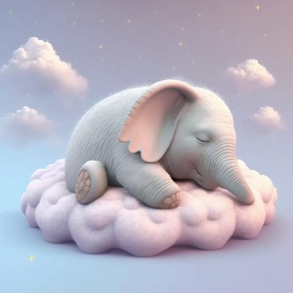 Picture of Elephant Sleeping