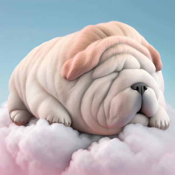 Picture of Sharpei Sleeping