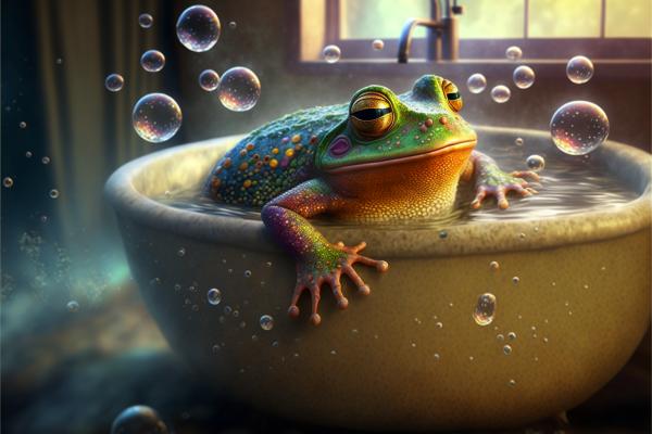 Picture of Frog In Bathtub