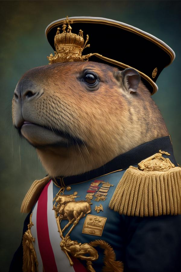 Tableau Capibara Soldat De Napoléon
