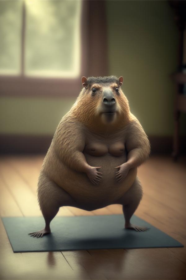 Tableau Capibara Yoga